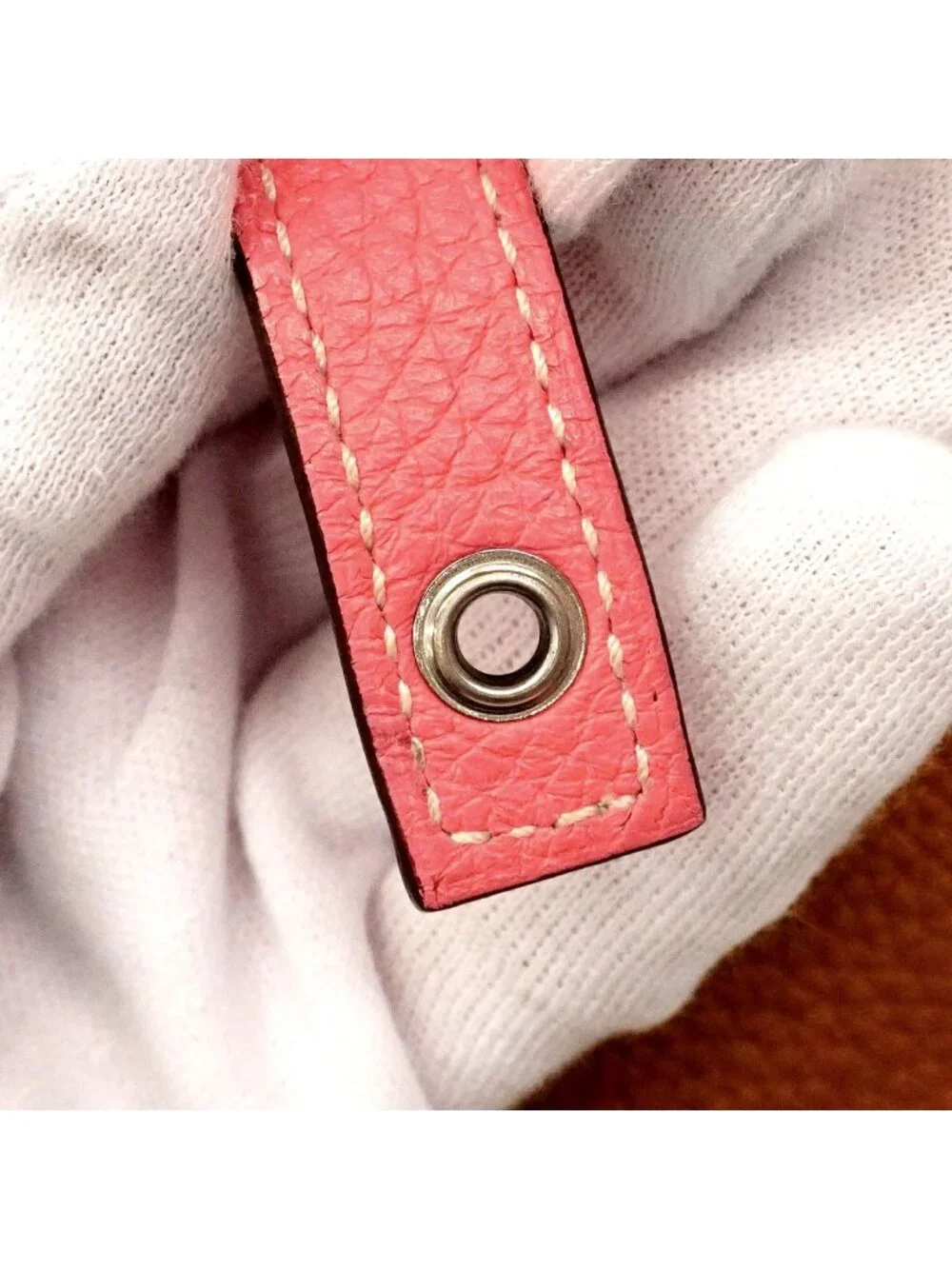 Hermes Handbag Picotin Lock PM Taurillon Clemence Rose Azalea Sesame Silver